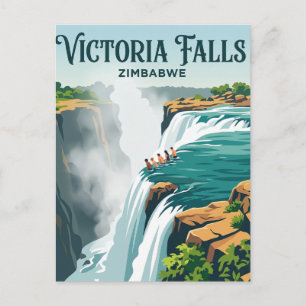 Djävulens pool, Victoriafallen Zimbabwe Vykort