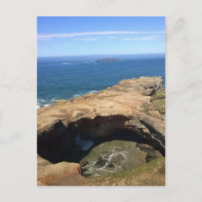 Djävulens Punchbowl & Otter Rock, OR Vykort (Framsida)