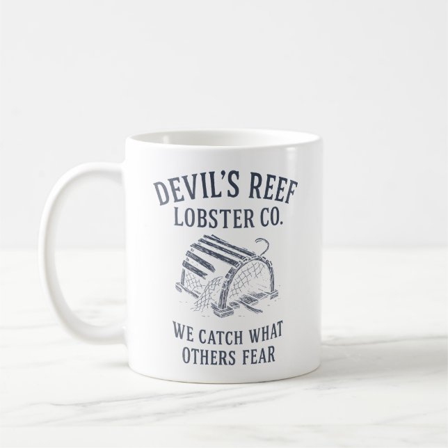 Djävulen's Reef Lobster - vi fångar vad andra fruk Kaffemugg (Vänster)