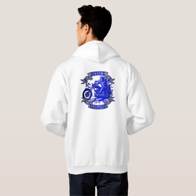 Djävulens Regulators Logotyp Hoodie Män LG (Hel baksida)