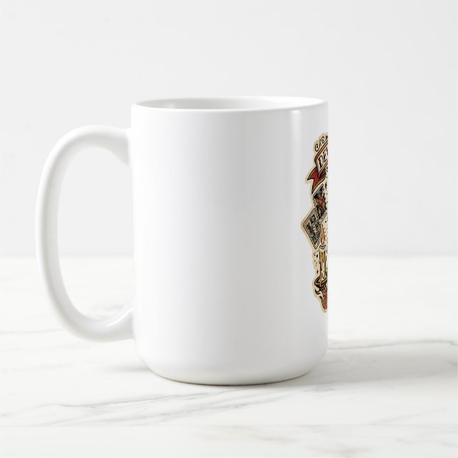 Djävulens Sly Fox Tarotkort Tatuering Flash Mystik Kaffemugg (Vänster)