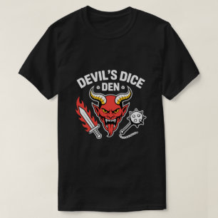 Djävulens Tärningshåla RPG Spelare T‑Shirt – Röd D T Shirt