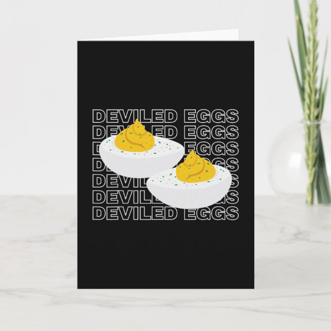 Djävulsägg Retro Middags Humor Mat Matlovers Thank Kort (Framsida)