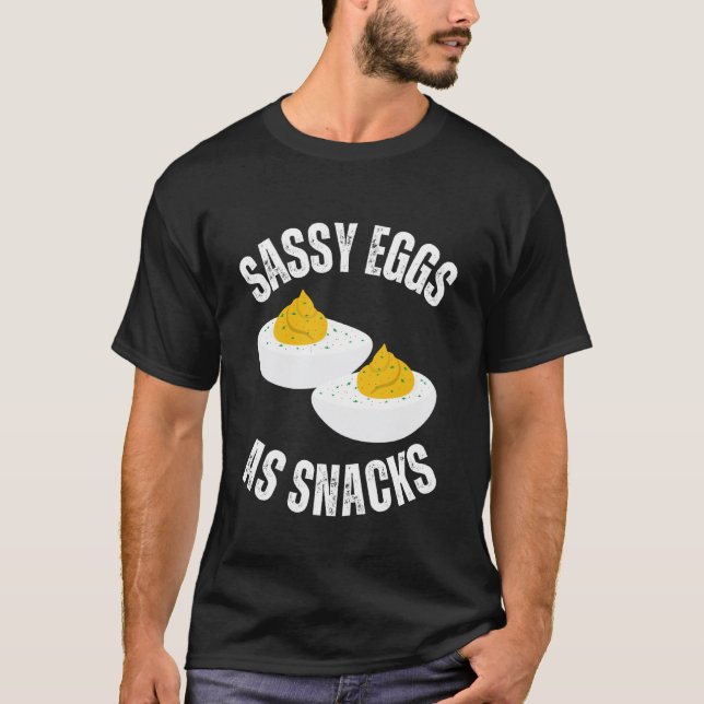 Djävulsägg Sassy Ägg Middag Humor Mat Matluffe Tha T Shirt (Framsida)