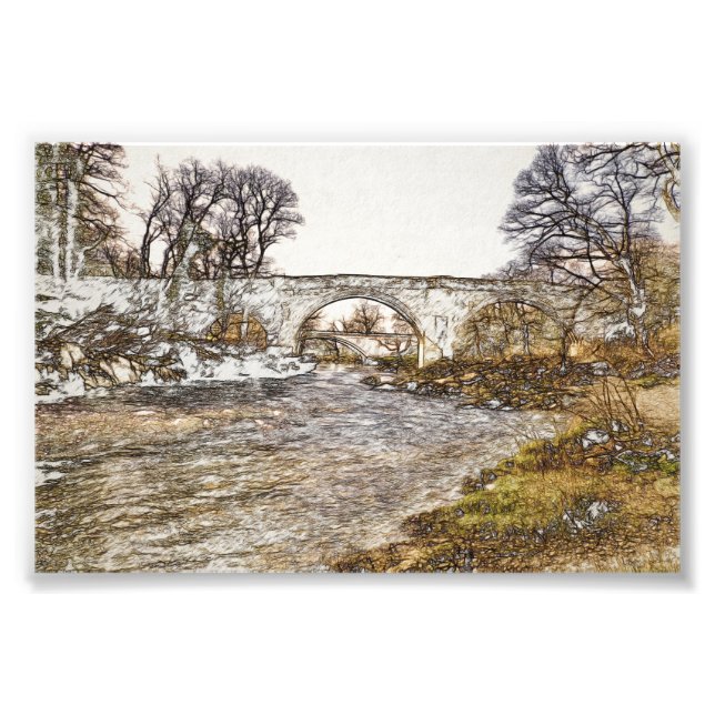 Djävulsbron Kirkby Lonsdale konsttryck Fototryck (Framsidan)