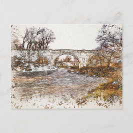 Djävulsbron Kirkby Lonsdale konsttryck Vykort