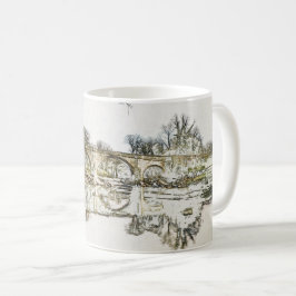 Djävulsbron och floden Lune Kirkby Lonsdale Konst Kaffemugg