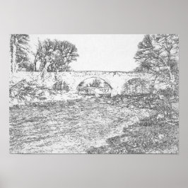 Djävulsbron och Stanley Bridge Kirkby Lonsdale Poster