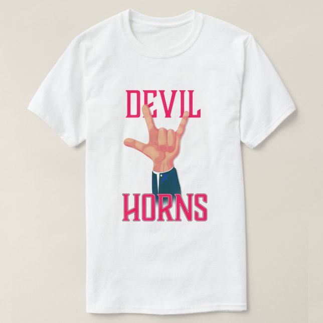 Djävulshorn T Shirt (Design framsida)