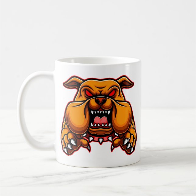 Djävulshundskopp för Halloween Skräckinjagande kop Kaffemugg (Vänster)