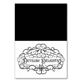 Djävulsk Delikatess Gammal Halloween Mat Tält Bordsnummer