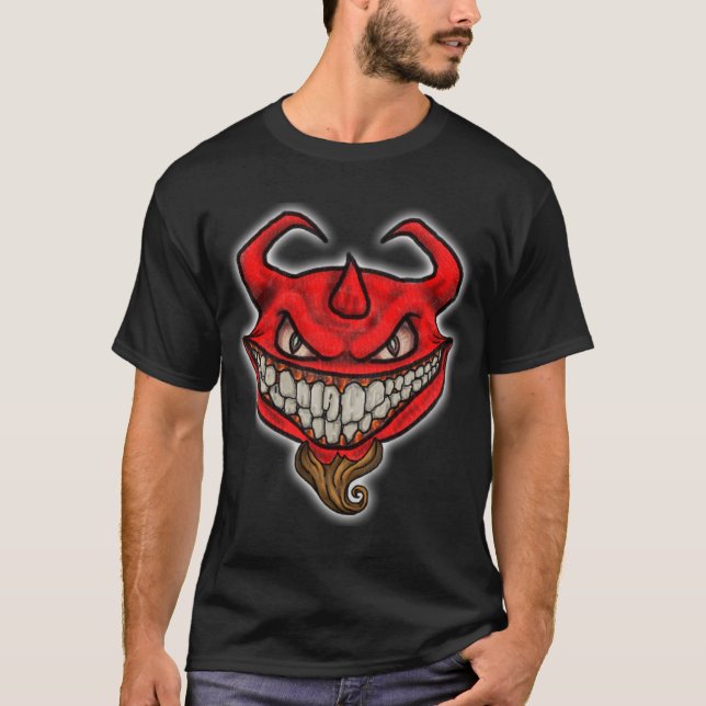 Djävulskt grina t-shirt (Framsida)