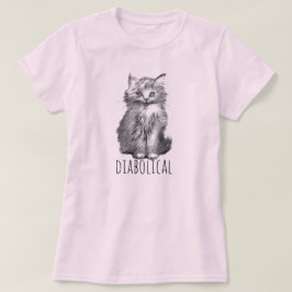Djävulskt sött luddigt kattunge t shirt