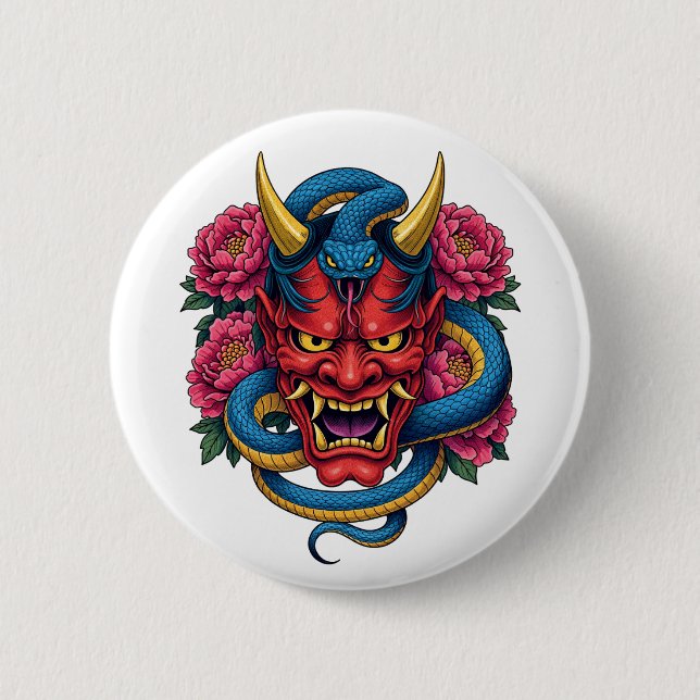 Djävulsmask Knapp (Framsida)