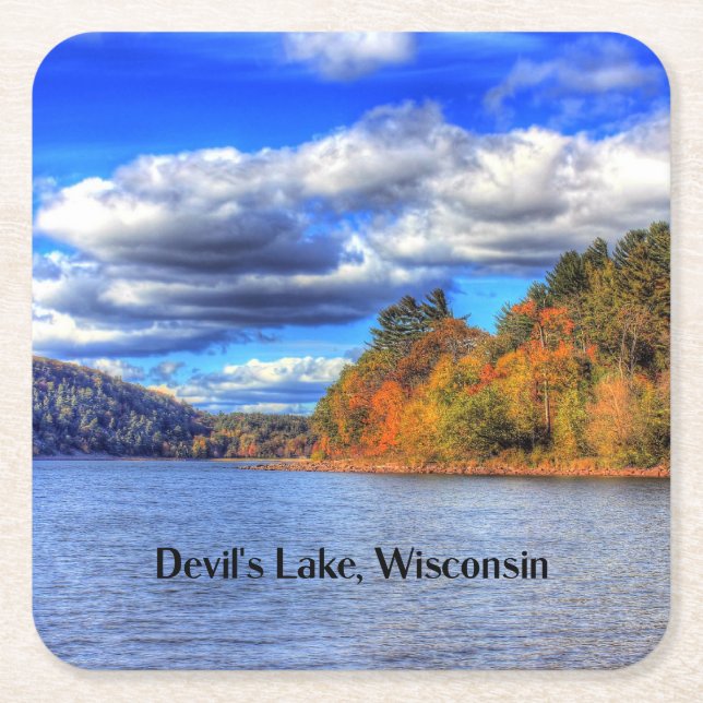 Djävulssjön, Wisconsin Underlägg Papper Kvadrat (Framsidan)