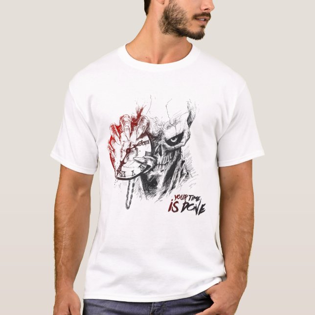 Djävulsskädel & Fickur- T-Shirt  (Framsida)