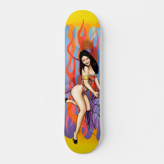 Djävulstjej 2 Skateboard Bräda 21,5 Cm (Framsida)
