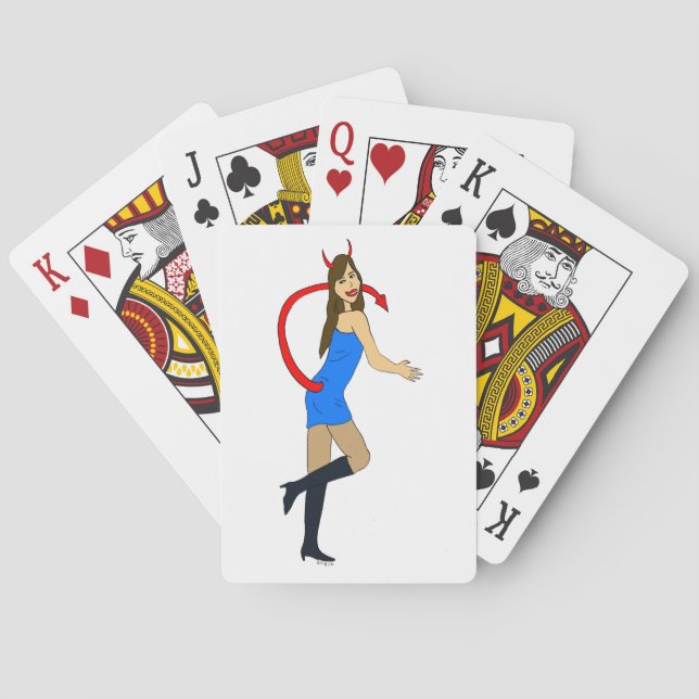 djävulstjej     casinokort (Baksidan)