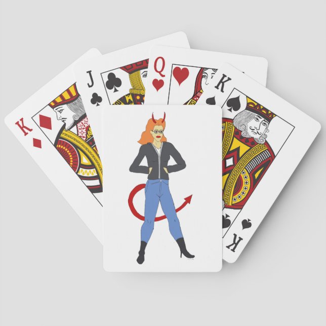 djävulstjej   casinokort (Baksidan)