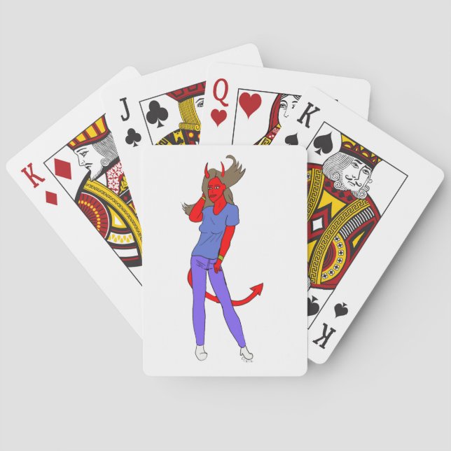 djävulstjej    casinokort (Baksidan)