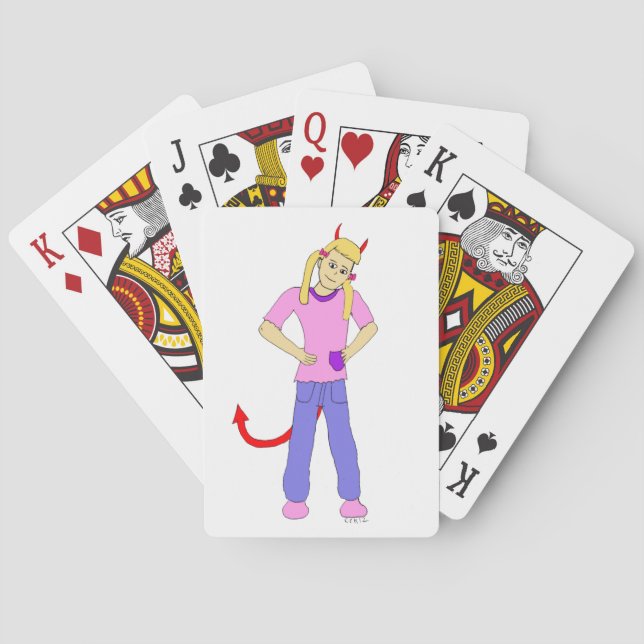 djävulstjej casinokort (Baksidan)