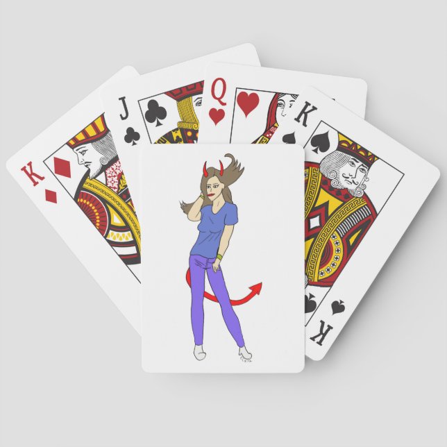 djävulstjej   casinokort (Baksidan)