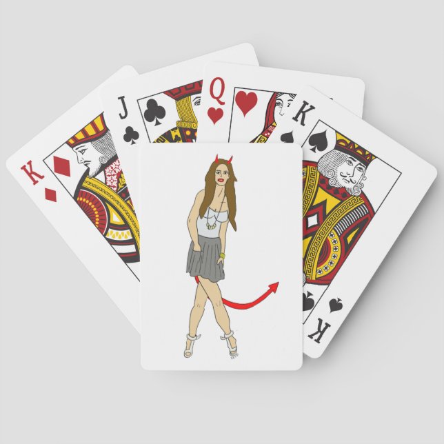djävulstjej casinokort (Baksidan)