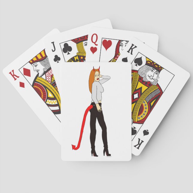 djävulstjej     casinokort (Baksidan)