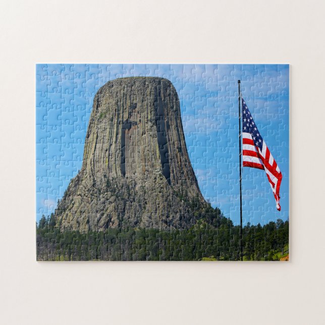 Djävulstornet Wyoming. Pussel (Horisontell)