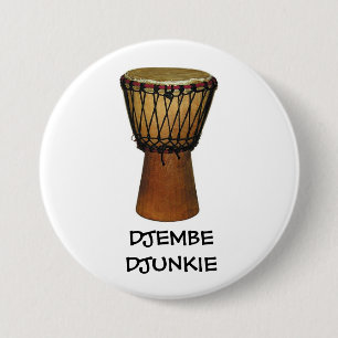 DJEMBE DJUNKIE knäppas/klämmer fast emblem Knapp