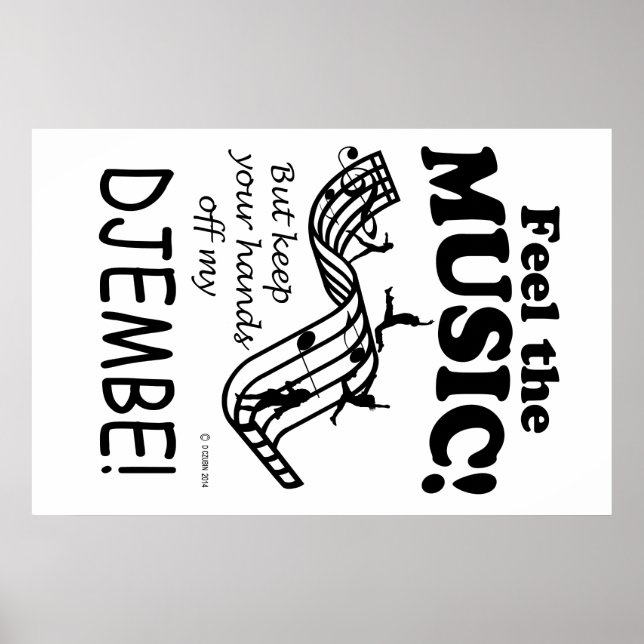 Djembe känner musiken poster (Framsidan)