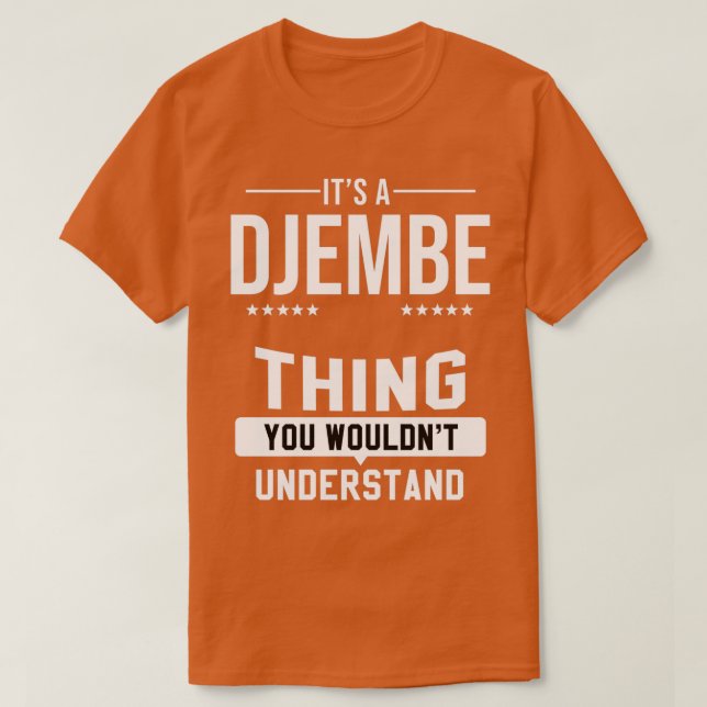 Djembe Musician Goblet Drum Music Instrument T Shirt (Design framsida)