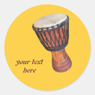 djembe runt klistermärke