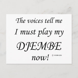 Djembe Voices säger att must Play Vykort