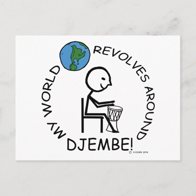Djembe - World Revolves Around Vykort (Framsida)