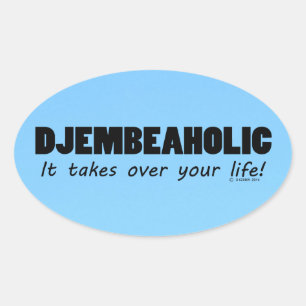 DjembeaholLife Oval Sticker Ovalt Klistermärke