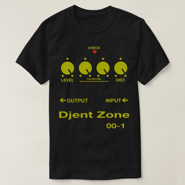 Djent Zon Guitar Pedal T Shirt (Design framsida)