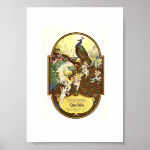 Djer Kiss Älvors och Peacock Poster