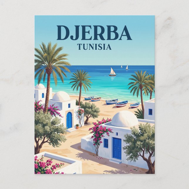 Djerbaön Tunisien Vykort (Framsida)