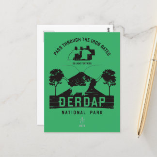 Djerdap nationalparken Järn Grind Black Design Vykort