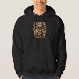 Djevelns arbete Sly Fox Tarotkort Tatuering Flash Hoodie