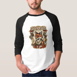 Djevelns Sly Fox Tarotkort Tatuering Flash Mystik T Shirt