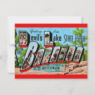 Djevelsjö Baraboo WI vykort
