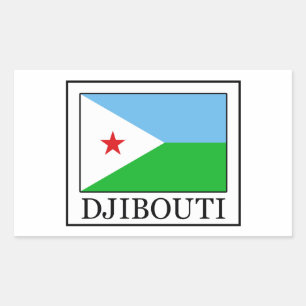 Djibouti-dekal Rektangulärt Klistermärke