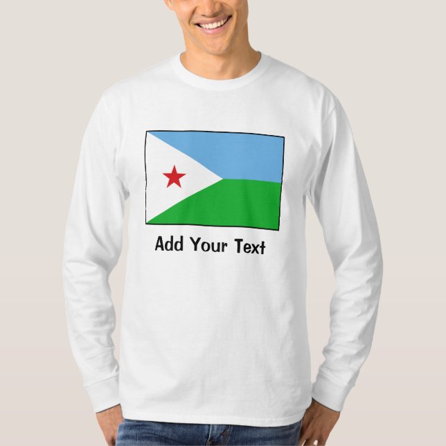 Djibouti - djiboutierflagga tee (Framsida)
