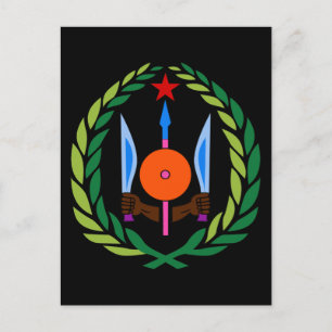 djibouti emblem vykort