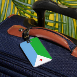 Djibouti flagga bagagebricka