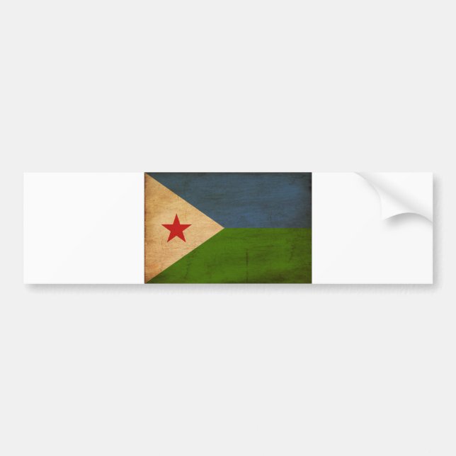 Djibouti flagga bildekal (Framsidan)