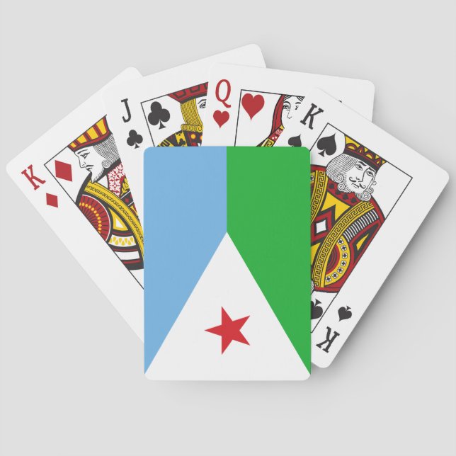 Djibouti Flagga Casinokort (Baksidan)