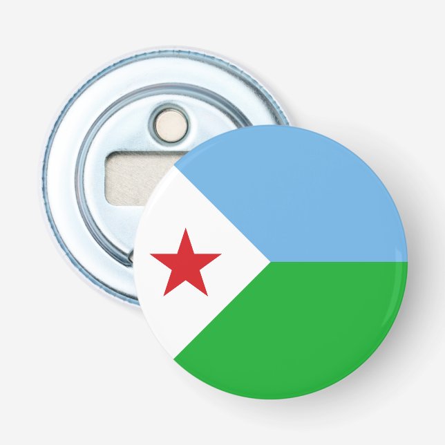 Djibouti Flagga Flasköppnare (Framsidan)